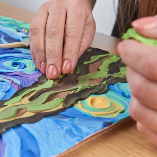 SENSORY ART Kreatív SZETT Vincent van Gogh - Csillagos éjszaka 30*40 cm