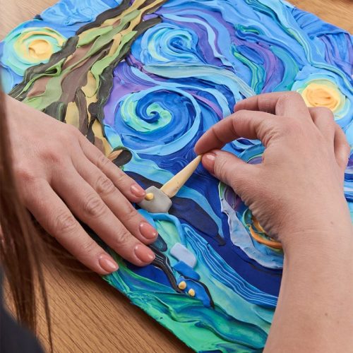 SENSORY ART Kreatív SZETT Vincent van Gogh - Csillagos éjszaka 30*40 cm
