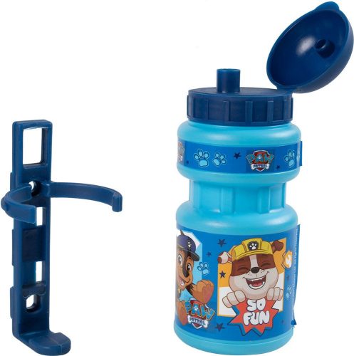 Gyerek biciklis kulacs Paw Patrol kék 350 ml kulacstartóval