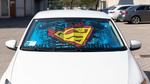 Autós napvédő Superman 130x70 cm