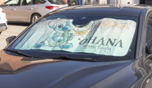 Autós napvédő Stitch 130x70 cm