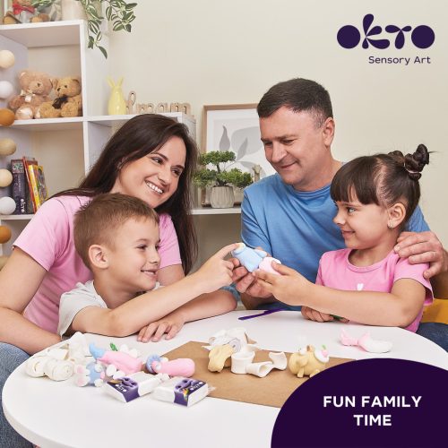 Levegőn száradó gyurma készlet gyerekeknek – 24 db (fehér és pasztell színek)