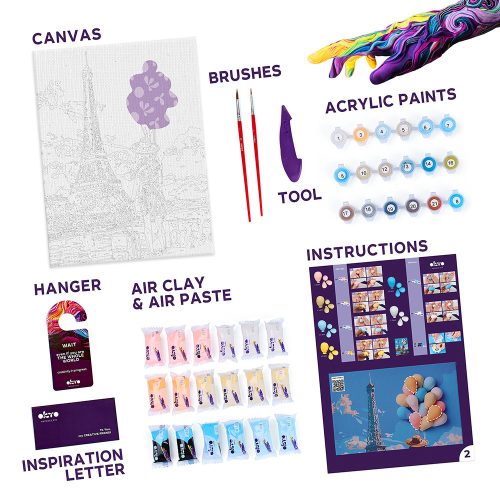 Sensory Art-Ideyka kreatív festményszett - Üdvözlet Párizsból