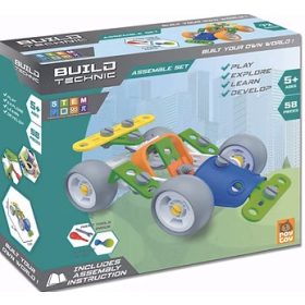 Roy Toy építőjáték  58 db-os,  Versenyautó