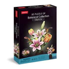   CubicFun 3D puzzle Botanical collection - Tulipán- és liliomcsokor 