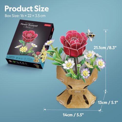 CubicFun 3D puzzle Botanical collection - kis rózsacsokor