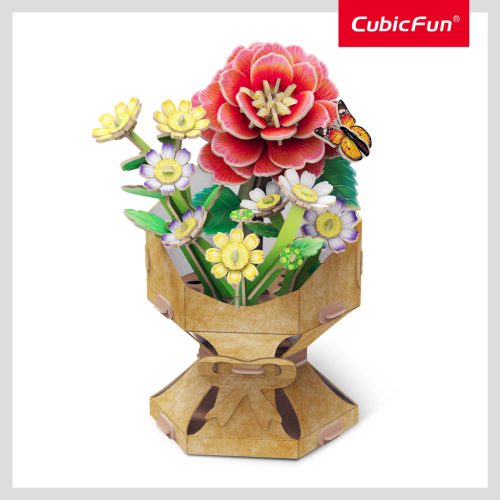 CubicFun 3D puzzle Botanical collection - kis kaméliacsokor