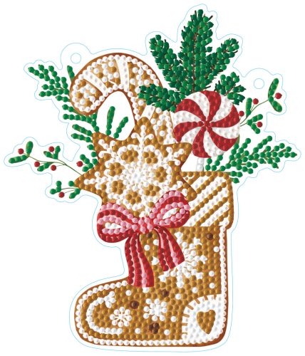 Diamond Dotz XMAS Mézeskalács zokni