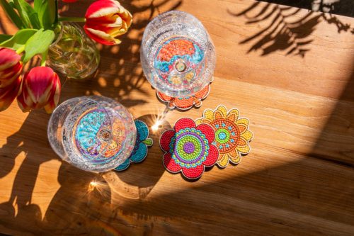 Diamond Dotz gyémántfestő poháralátét készítő - Hippy Brights