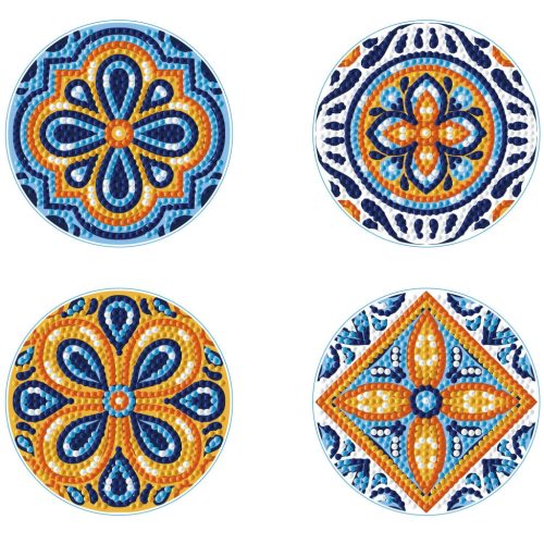 Diamond Dotz gyémántfestő poháralátét készítő - Portuguese Tiles