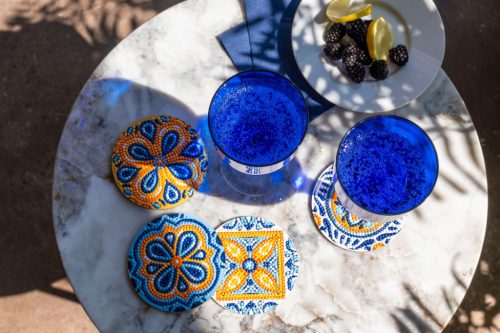 Diamond Dotz gyémántfestő poháralátét készítő - Portuguese Tiles