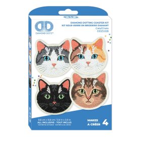   Diamond Dotz gyémántfestő poháralátét készítő - Cats