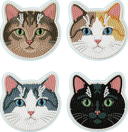 Diamond Dotz gyémántfestő poháralátét készítő - Cats