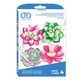  Diamond Dotz gyémántfestő poháralátét készítő - Succulents