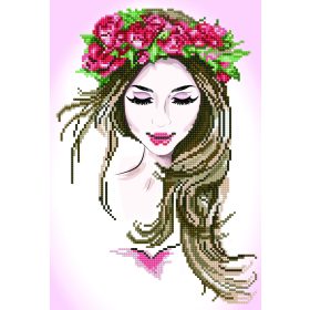 Diamond Dotz DD5 Lány virágkoszorúval
