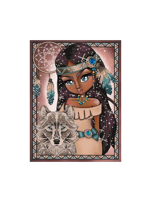 Diamond Dotz DD7  Indian Girl With Wolf