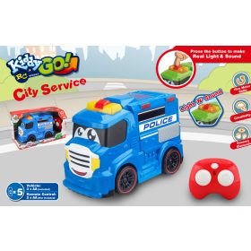   KiddyGo I/R kétcsatornás távirányítós rendőrautó hanggal és fénnyel