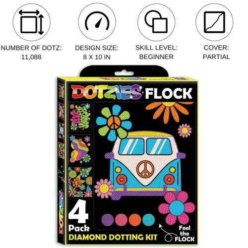 Diamond Dotz Flock Dotz Neon Béke és Szeretet