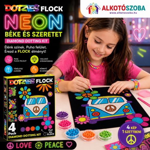Diamond Dotz Flock Dotz Neon Béke és Szeretet