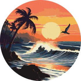   Ideyka Festés számok szerint - Gyönyörű naplemente d39 cm