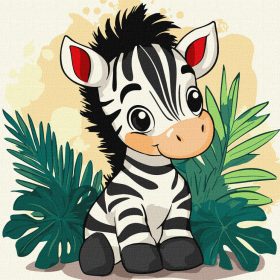 Ideyka Festés számok szerint - Vidám zebra 30*30 cm