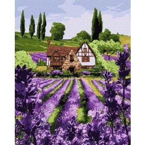   Ideyka Festés számok szerint - Ház a levendulamezőn 40x50 cm