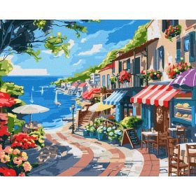 Ideyka Festés számok szerint - Tengerparti város 40*50 cm