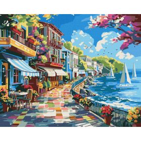  Ideyka Festés számok szerint - Város az óceánnál 40*50 cm
