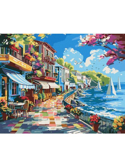 Ideyka Festés számok szerint - Város az óceánnál 40*50 cm
