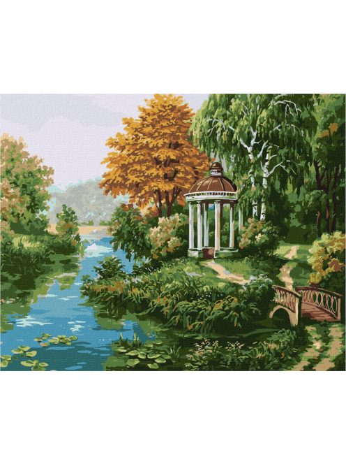 Ideyka Festés számok szerint - Folyóparti pavilon 40*50 cm
