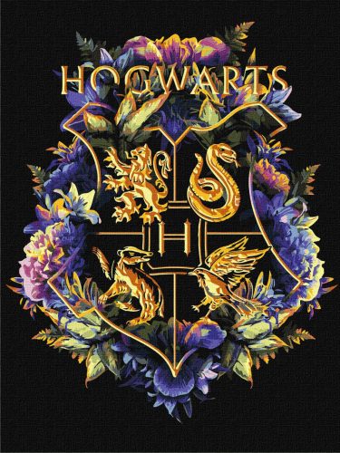 Ideyka Festés számok szerint - Harry Potter: Roxfort címere 30*40 cm