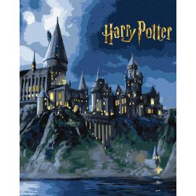   Ideyka Festés számok szerint - Harry Potter: Roxfort éjjel 40x50 cm extra metál festékkel 