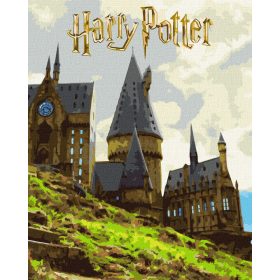   Ideyka festés számok szerint - Harry Potter: Roxfort-i táj 40x50 cm metál festékkel