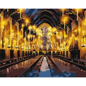   Ideyka Festés számok szerint - Harry Potter: A nagyterem 40x50 cm metál festékkel 