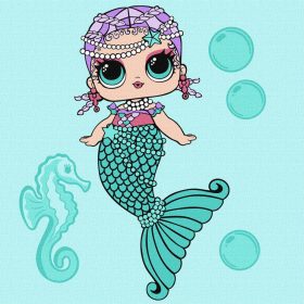   Ideyka Festés számok szerint - L.O.L. Surprise! Mermaids Merbaby 40*40
