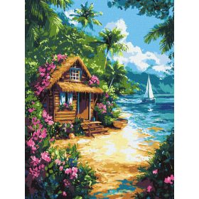 Ideyka Festés számok szerint - Trópusi ház 30*40 cm