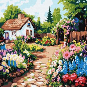   Ideyka Festés számok szerint - Virágágyások a háznál 30x30 cm