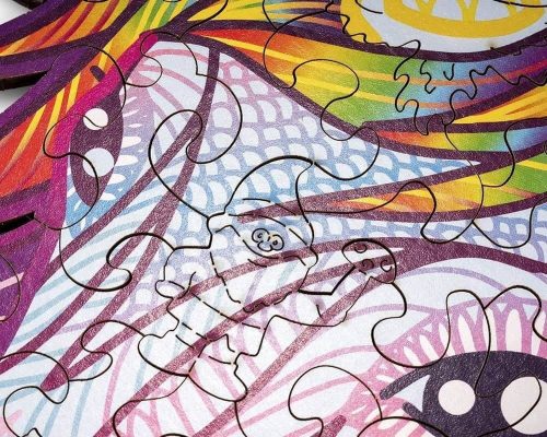 WoodTrick fapuzzle - Csillogó unikornis