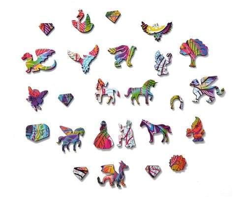 WoodTrick fapuzzle - Csillogó unikornis