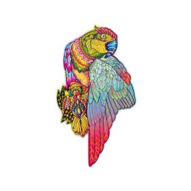 WoodTrick fapuzzle - Fénylő papagáj