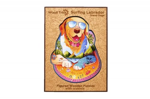 Wood Trick fapuzzle - Szörföző labrador