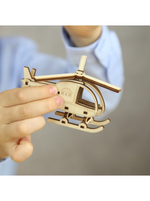 Wood&Hobby összeépíthető famodell - Helikopter